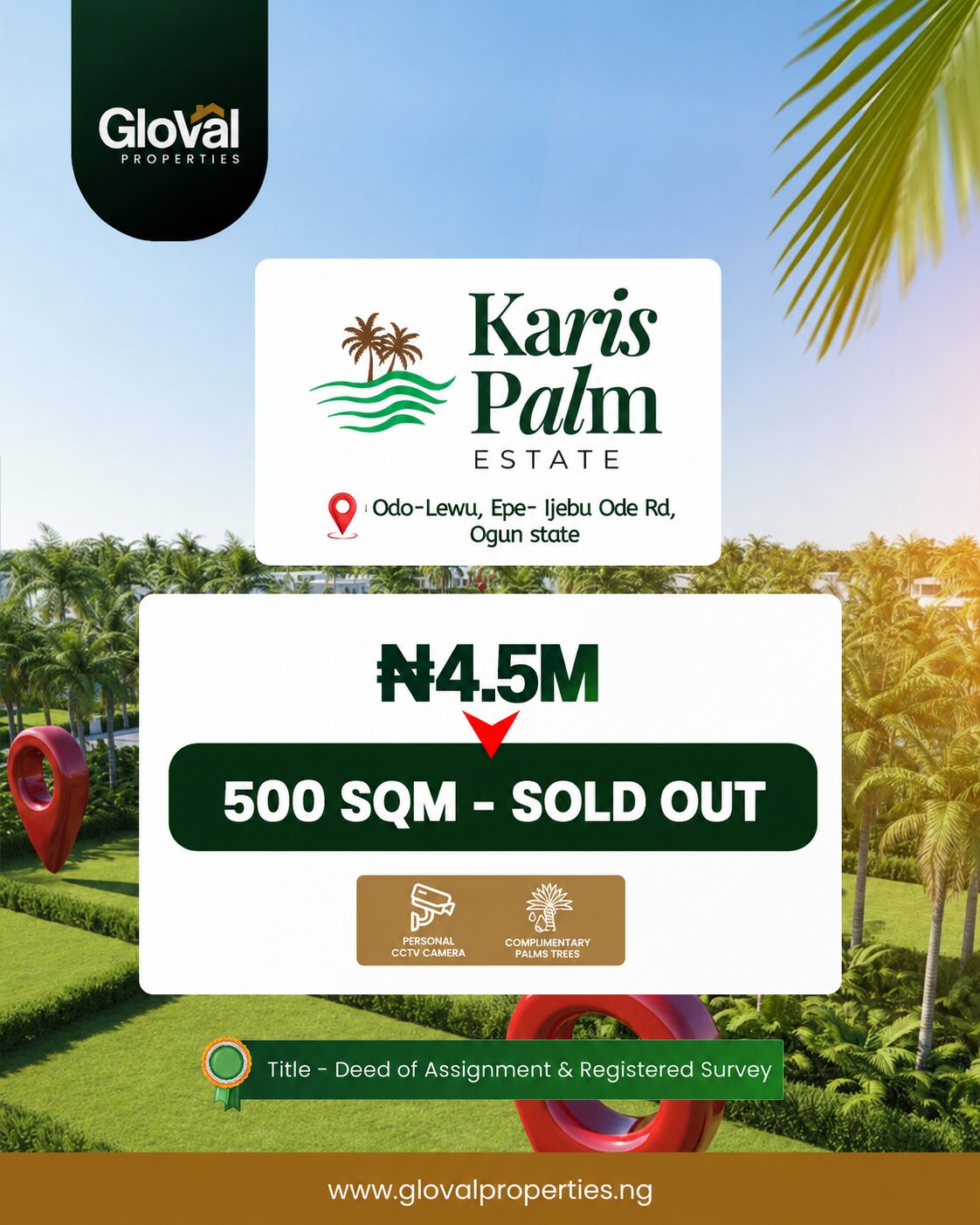 Karis Palms Estate 500SQM - Sold Out